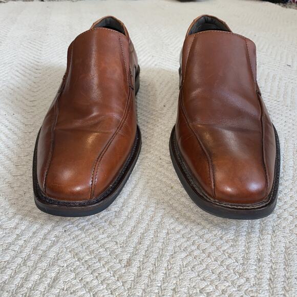 JOHNSTON & MURPHY Men's Brown Sheepskin Leather Loafers #20-3482 Size 9M - Picture 2 of 9